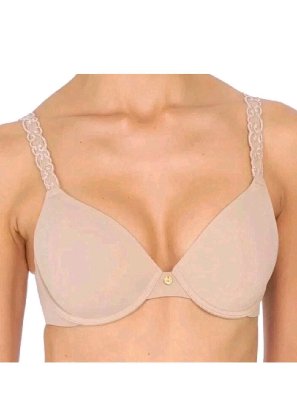 Natori Pure Luxe Custom Coverage Contour Underwire Bra 36C Cafe Beige
